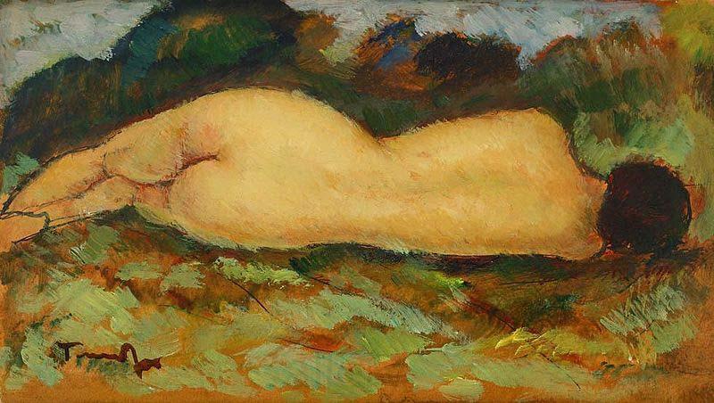 Nicolae Tonitza Nud intins Spain oil painting art